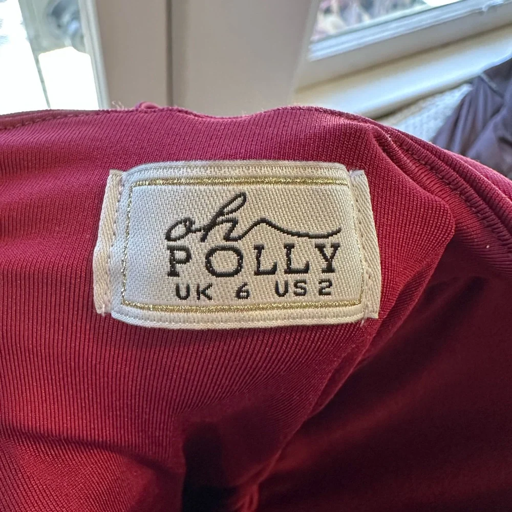 Oh Polly Deep Red Dress - Picture 2 of 4